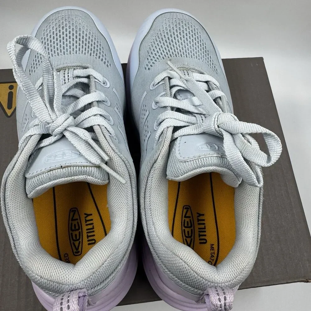 KEEN Utility Minneapolis Women 7M Steel Toe Work Sneakers Gray Orchid NIB Defect